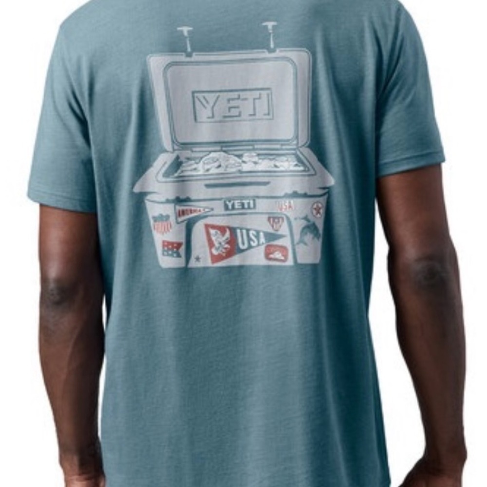 YETI Men's Stickers and Brew TShirt